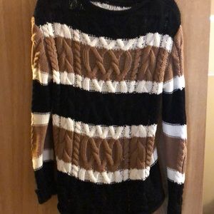 Sweater black &light brown